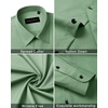 image:imageMens Dress Shirts Long Sleeve Wrinkle Free Business Button Down Shirt  Regular Fit Adjustable Cuffs Spread collar SkinFriendly Casual Easy Care Regular Fit for Wedding Vacation Work OfficeGrayish Green