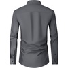 image:imageMens Dress Shirts Long Sleeve Wrinkle Free Business Button Down Shirt  Regular Fit Adjustable Cuffs Spread collar SkinFriendly Casual Easy Care Regular Fit for Wedding Vacation Work OfficeDark Grey