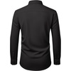 image:imageMens Dress Shirts Stretch Long Sleeve Wrinkle Free Work Button Down Shirt  Business Formal Office Wedding Stretch Cotton Solid Fabric To Easy Care  Breathable Comfortable Spread Collar Regular FitBlack