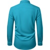 image:imageMens Dress Shirts Stretch Long Sleeve Wrinkle Free Work Button Down Shirt  Business Formal Office Wedding Stretch Cotton Solid Fabric To Easy Care  Breathable Comfortable Spread Collar Regular FitTurquoise