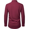 image:imageMens Dress Shirts Stretch Long Sleeve Wrinkle Free Work Button Down Shirt  Business Formal Office Wedding Stretch Cotton Solid Fabric To Easy Care  Breathable Comfortable Spread Collar Regular FitBurgundy