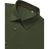 image:imageMens Dress Shirts Stretch Long Sleeve Wrinkle Free Work Button Down Shirt  Business Formal Office Wedding Stretch Cotton Solid Fabric To Easy Care  Breathable Comfortable Spread Collar Regular FitArmy Green