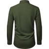 image:imageMens Dress Shirts Stretch Long Sleeve Wrinkle Free Work Button Down Shirt  Business Formal Office Wedding Stretch Cotton Solid Fabric To Easy Care  Breathable Comfortable Spread Collar Regular FitArmy Green