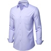 image:imageMens Dress Shirts Stretch Long Sleeve Wrinkle Free Work Button Down Shirt  Business Formal Office Wedding Stretch Cotton Solid Fabric To Easy Care  Breathable Comfortable Spread Collar Regular FitLight Purple