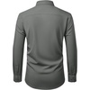 image:imageMens Dress Shirts Stretch Long Sleeve Wrinkle Free Work Button Down Shirt  Business Formal Office Wedding Stretch Cotton Solid Fabric To Easy Care  Breathable Comfortable Spread Collar Regular FitGrey