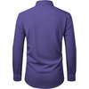 image:imageMens Dress Shirts Stretch Long Sleeve Wrinkle Free Work Button Down Shirt  Business Formal Office Wedding Stretch Cotton Solid Fabric To Easy Care  Breathable Comfortable Spread Collar Regular FitPurple