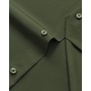 image:imageMens Dress Shirts Stretch Long Sleeve Wrinkle Free Work Button Down Shirt  Business Formal Office Wedding Stretch Cotton Solid Fabric To Easy Care  Breathable Comfortable Spread Collar Regular FitArmy Green