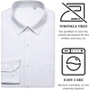 image:imageMens Dress Shirts Wrinkle Free Stretch Long Sleeve Shirt Business Casual  wrinkle free stretch  breathable comfortable  spread collar regular fit  can be worn yearround  business meeting weddingWhite