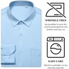 image:imageMens Dress Shirts Wrinkle Free Stretch Long Sleeve Shirt Business Casual  wrinkle free stretch  breathable comfortable  spread collar regular fit  can be worn yearround  business meeting weddingBlue
