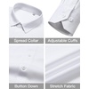image:imageMens Dress Shirts Wrinkle Free Stretch Long Sleeve Shirt Business Casual  wrinkle free stretch  breathable comfortable  spread collar regular fit  can be worn yearround  business meeting weddingWhite