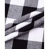 image:imageMens Flannel Pajama Pants Plaid Heavyweight Cotton PJs Bottoms Sleepwear  Soft Cozy with Pockets Elastic Waistband Drawstring Adjustable Length Casual Checkered Lounge Pant for Home Holiday DailyWhite Black