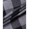 image:imageMens Flannel Pajama Pants Plaid Heavyweight Cotton PJs Bottoms Sleepwear  Soft Cozy with Pockets Elastic Waistband Drawstring Adjustable Length Casual Checkered Lounge Pant for Home Holiday DailyGrey Black