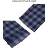 image:imageMens Flannel Pajama Pants Plaid Heavyweight Cotton PJs Bottoms Sleepwear  Soft Cozy with Pockets Elastic Waistband Drawstring Adjustable Length Casual Checkered Lounge Pant for Home Holiday DailyGrey Navy