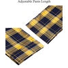 image:imageMens Flannel Pajama Pants Plaid Heavyweight Cotton PJs Bottoms Sleepwear  Soft Cozy with Pockets Elastic Waistband Drawstring Adjustable Length Casual Checkered Lounge Pant for Home Holiday DailyYellow Navy