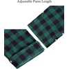 image:imageMens Flannel Pajama Pants Plaid Heavyweight Cotton PJs Bottoms Sleepwear  Soft Cozy with Pockets Elastic Waistband Drawstring Adjustable Length Casual Checkered Lounge Pant for Home Holiday DailyGreen Black