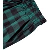 image:imageMens Flannel Pajama Pants Plaid Heavyweight Cotton PJs Bottoms Sleepwear  Soft Cozy with Pockets Elastic Waistband Drawstring Adjustable Length Casual Checkered Lounge Pant for Home Holiday DailyGreen Black