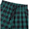 image:imageMens Flannel Pajama Pants Plaid Heavyweight Cotton PJs Bottoms Sleepwear  Soft Cozy with Pockets Elastic Waistband Drawstring Adjustable Length Casual Checkered Lounge Pant for Home Holiday DailyGreen Black