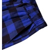 image:imageMens Flannel Pajama Pants Plaid Heavyweight Cotton PJs Bottoms Sleepwear  Soft Cozy with Pockets Elastic Waistband Drawstring Adjustable Length Casual Checkered Lounge Pant for Home Holiday DailyBlue Black