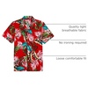 image:imageMens Hawaiian Shirt Summer Beach Casual Short Sleeve Button Down Shirts  Aloha Tropical Print Cuban Collar Relaxed Fit for Vacation Beach Party Luau Cruise Holiday Summer Outdoor WeddingRed Green