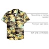 image:imageMens Hawaiian Shirt Summer Beach Casual Short Sleeve Button Down Shirts  Aloha Tropical Print Cuban Collar Relaxed Fit for Vacation Beach Party Luau Cruise Holiday Summer Outdoor WeddingYellow Beach