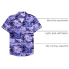image:imageMens Hawaiian Shirt Summer Beach Casual Short Sleeve Button Down Shirts  Aloha Tropical Print Cuban Collar Relaxed Fit for Vacation Beach Party Luau Cruise Holiday Summer Outdoor WeddingPurple Beach