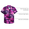 image:imageMens Hawaiian Shirt Summer Beach Casual Short Sleeve Button Down Shirts  Aloha Tropical Print Cuban Collar Relaxed Fit for Vacation Beach Party Luau Cruise Holiday Summer Outdoor WeddingRosy Beach