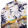 image:imageMens Hawaiian Shirt Summer Beach Casual Short Sleeve Button Down Shirts  Aloha Tropical Print Cuban Collar Relaxed Fit for Vacation Beach Party Luau Cruise Holiday Summer Outdoor WeddingWhite Yellow Beach