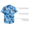 image:imageMens Hawaiian Shirt Summer Beach Casual Short Sleeve Button Down Shirts  Aloha Tropical Print Cuban Collar Relaxed Fit for Vacation Beach Party Luau Cruise Holiday Summer Outdoor WeddingSky Blue Beach