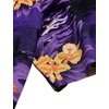 image:imageMens Hawaiian Shirt Summer Beach Casual Short Sleeve Button Down Shirts  Aloha Tropical Print Cuban Collar Relaxed Fit for Vacation Beach Party Luau Cruise Holiday Summer Outdoor WeddingPurple