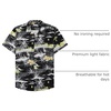 image:imageMens Hawaiian Shirt Summer Beach Casual Short Sleeve Button Down Shirts  Aloha Tropical Print Cuban Collar Relaxed Fit for Vacation Beach Party Luau Cruise Holiday Summer Outdoor WeddingBlack Beach
