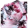 image:imageMens Hawaiian Shirt Summer Beach Casual Short Sleeve Button Down Shirts  Aloha Tropical Print Cuban Collar Relaxed Fit for Vacation Beach Party Luau Cruise Holiday Summer Outdoor WeddingRosy White Palm