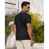 image:imageMens Knit Shirt Short Sleeve Button Down Shirt Textured Casual Summer Tops  Knit Hollow Stretch Fabric To Easy Care  Beach Vacation Summer Daily Lightweight Breathable Spread Collar Regular FitBlack