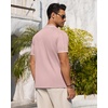 image:imageMens Knit Shirt Short Sleeve Button Down Shirt Textured Casual Summer Tops  Knit Hollow Stretch Fabric To Easy Care  Beach Vacation Summer Daily Lightweight Breathable Spread Collar Regular FitPink