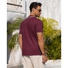 image:imageMens Knit Shirt Short Sleeve Button Down Shirt Textured Casual Summer Tops  Knit Hollow Stretch Fabric To Easy Care  Beach Vacation Summer Daily Lightweight Breathable Spread Collar Regular FitBurgundy