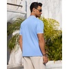 image:imageMens Knit Shirt Short Sleeve Button Down Shirt Textured Casual Summer Tops  Knit Hollow Stretch Fabric To Easy Care  Beach Vacation Summer Daily Lightweight Breathable Spread Collar Regular FitBlue
