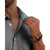 image:imageMens Linen Shirt Short Sleeve Button Down Shirt Casual Beach Wedding Shirts  Pattern CollarLinen Textured Fabric Easy CareWedding Vacation GraduationWork OfficeLightweight ComfortableRegular FitGrey
