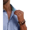 image:imageMens Linen Shirt Short Sleeve Button Down Shirt Casual Beach Wedding Shirts  Pattern CollarLinen Textured Fabric Easy CareWedding Vacation GraduationWork OfficeLightweight ComfortableRegular FitBlue