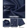 image:imageMens Linen Shirt Short Sleeve Button Down Shirt Summer Casual Beach Tops  Lightweight Breathable Shrinkresistant Linen Texture Relaxed Fit Button Up for Vacation Wedding Work Office Date DailyNavy Blue