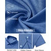 image:imageMens Linen Shirt Short Sleeve Button Down Shirt Summer Casual Beach Tops  Lightweight Breathable Shrinkresistant Linen Texture Relaxed Fit Button Up for Vacation Wedding Work Office Date DailyRoyal Blue