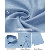 image:imageMens Linen Shirt Short Sleeve Button Down Shirt Summer Casual Beach Tops  Lightweight Breathable Shrinkresistant Linen Texture Relaxed Fit Button Up for Vacation Wedding Work Office Date DailyLight Blue