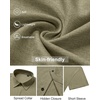 image:imageMens Linen Shirt Short Sleeve Button Down Shirt Summer Casual Beach Tops  Lightweight Breathable Shrinkresistant Linen Texture Relaxed Fit Button Up for Vacation Wedding Work Office Date DailyArmy Green