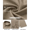 image:imageMens Linen Shirt Short Sleeve Button Down Shirt Summer Casual Beach Tops  Lightweight Breathable Shrinkresistant Linen Texture Relaxed Fit Button Up for Vacation Wedding Work Office Date DailyBrown