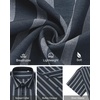 image:imageMens Linen Shirt Striped Short Sleeve Button Down Summer Beach Shirt  Linen Texture Wrinkle Free Breathable Lightweight Shrink Resistant Striped Vintage Summer Travel Wedding Party BusinessNavy Blue