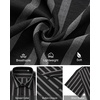 image:imageMens Linen Shirt Striped Short Sleeve Button Down Summer Beach Shirt  Linen Texture Wrinkle Free Breathable Lightweight Shrink Resistant Striped Vintage Summer Travel Wedding Party BusinessBlack