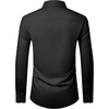 image:imageMens Long Sleeve Dress Shirts Wrinkle Free Stretch Button Down Shirt  Breathable Comfortable Easy Care Spread collarBusiness Casual Classic Button Upfor Wedding Vacation Work OfficeBlack