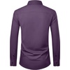 image:imageMens Long Sleeve Dress Shirts Wrinkle Free Stretch Button Down Shirt  Breathable Comfortable Easy Care Spread collarBusiness Casual Classic Button Upfor Wedding Vacation Work OfficePurple