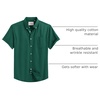 image:imageMens Oxford Dress Shirt Short Sleeve Button Down Collar Summer Casual Shirt  Wrinkle Free Breathable amp Crisp Regular Fit Solid Color for Business Casual Office Work Daily Vacation Weekend Party DateDark Green