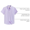 image:imageMens Oxford Dress Shirt Short Sleeve Button Down Collar Summer Casual Shirt  Wrinkle Free Breathable amp Crisp Regular Fit Solid Color for Business Casual Office Work Daily Vacation Weekend Party DatePurple