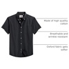 image:imageMens Oxford Dress Shirt Short Sleeve Button Down Collar Summer Casual Shirt  Wrinkle Free Breathable amp Crisp Regular Fit Solid Color for Business Casual Office Work Daily Vacation Weekend Party DateBlack