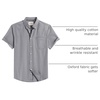 image:imageMens Oxford Dress Shirt Short Sleeve Button Down Collar Summer Casual Shirt  Wrinkle Free Breathable amp Crisp Regular Fit Solid Color for Business Casual Office Work Daily Vacation Weekend Party DateDark Grey